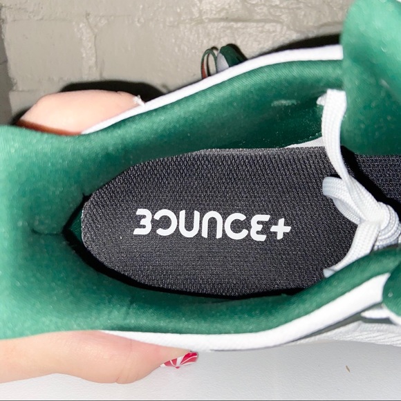 ADIDAS Bounce+ Green and White Sneakers Size 13.5 - Picture 4 of 6